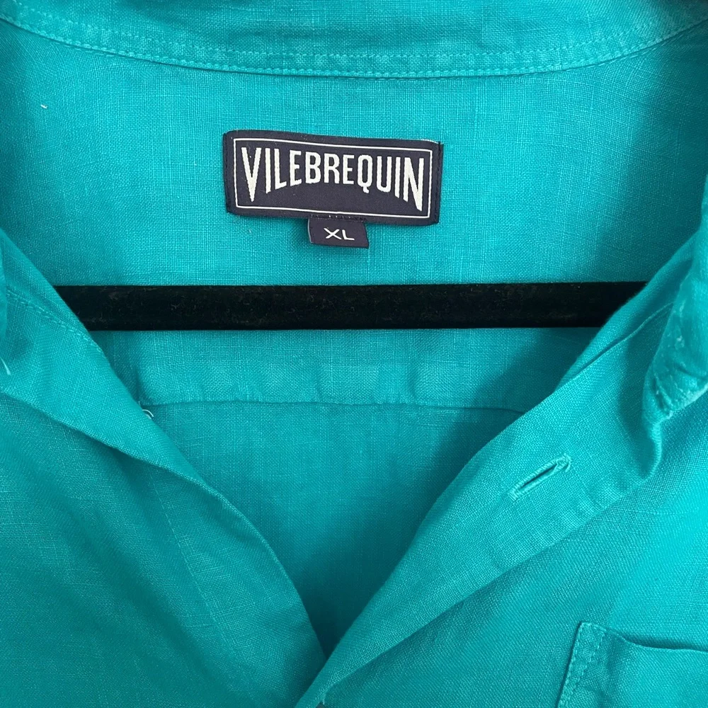 Vilebrequin Men's Turquoise Casual Button Down Shirt - Picture 3 of 7